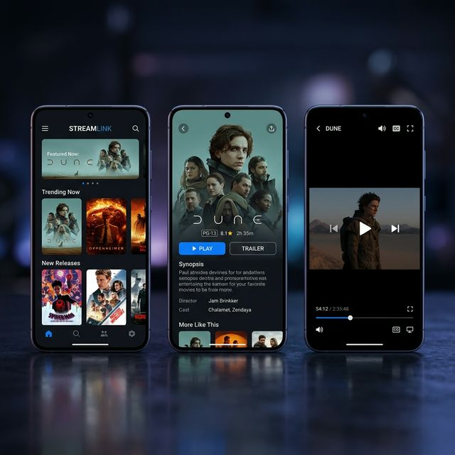 FilmTV APK home screen showing movies and TV shows grid