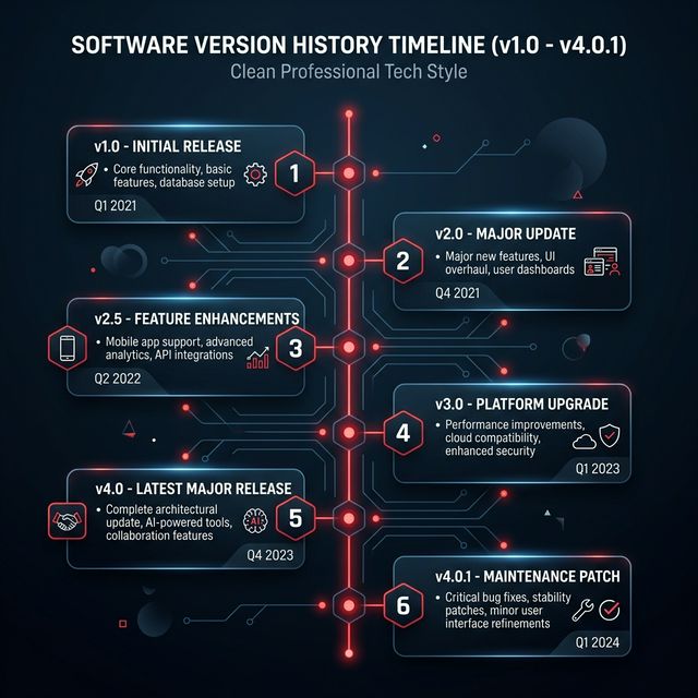 FilmTV APK version history timeline from v1 to v4.0.1