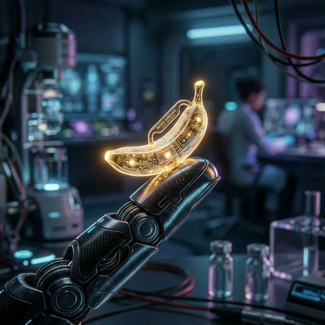 A cinematic nano banana representing premium quality